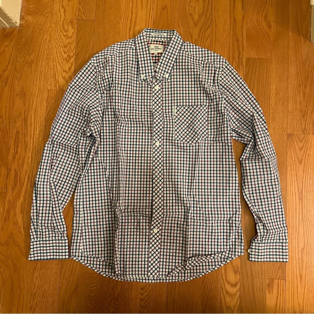 Ben Sherman Long Sleeve Button Up Checkered Shirt
